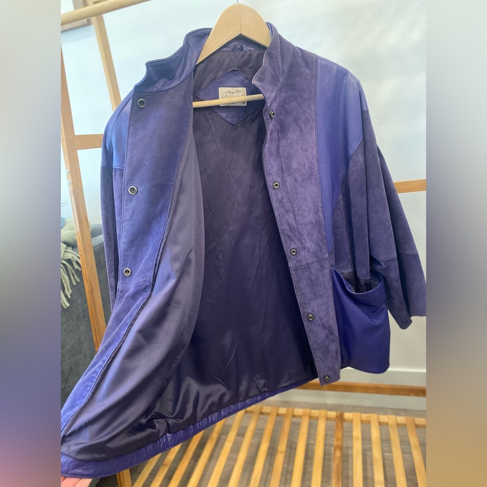 Vintage 80s Leather Bomber Jacket